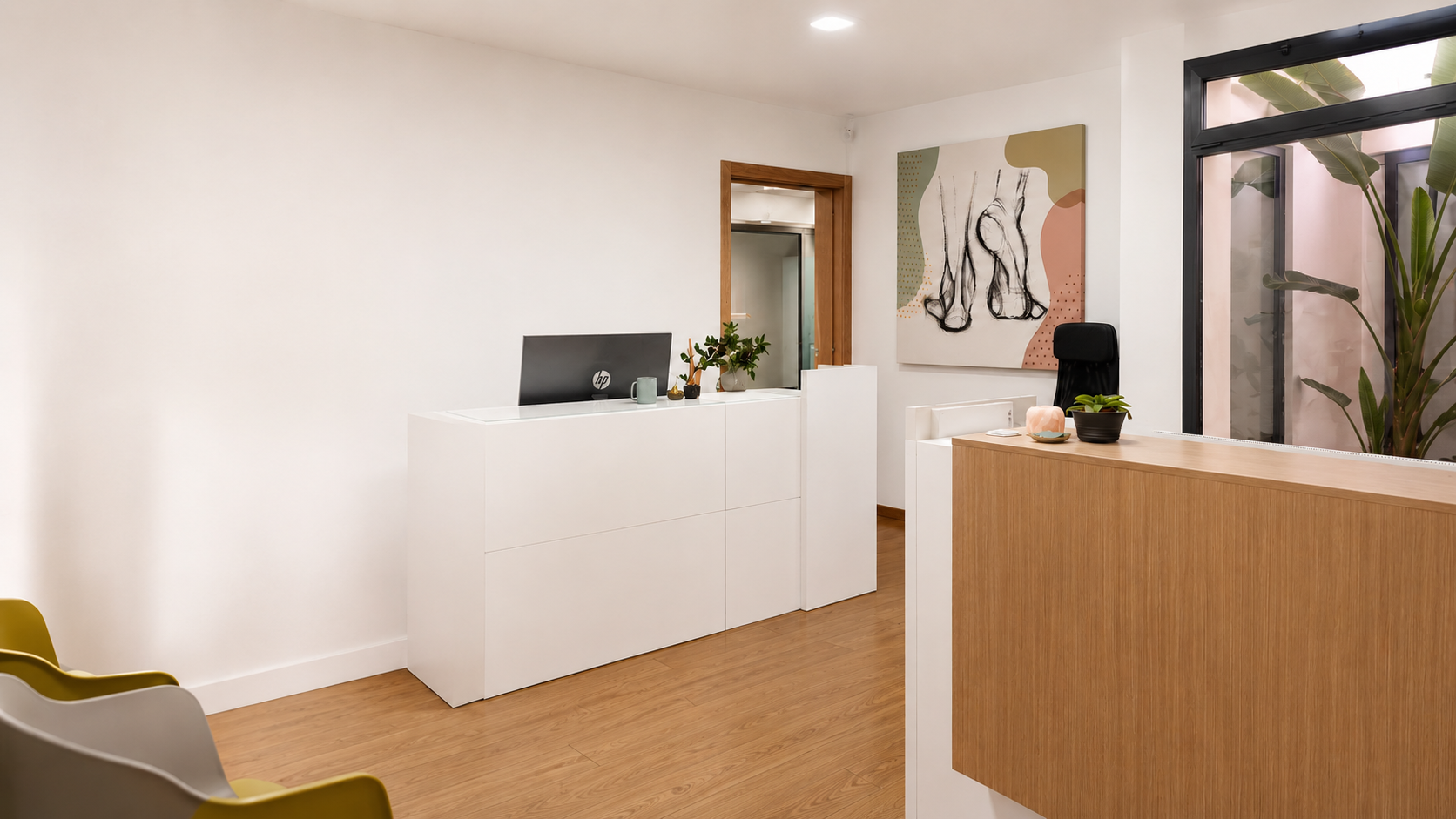 The clinic's reception
