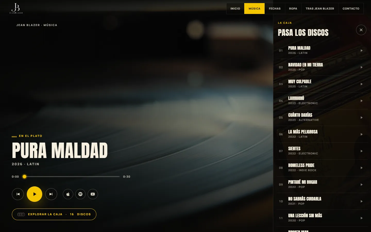 La caja de discos
